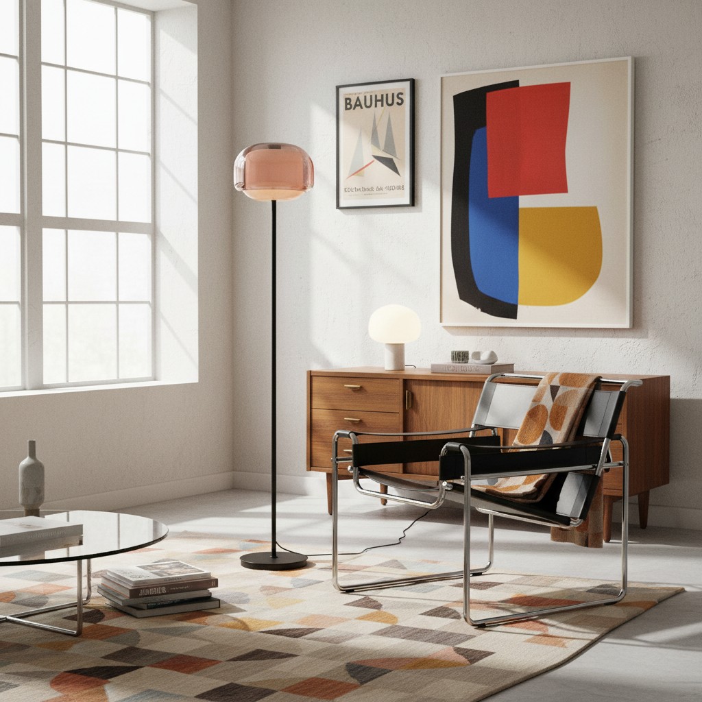 Clinco floor lamp in a bright lounge space