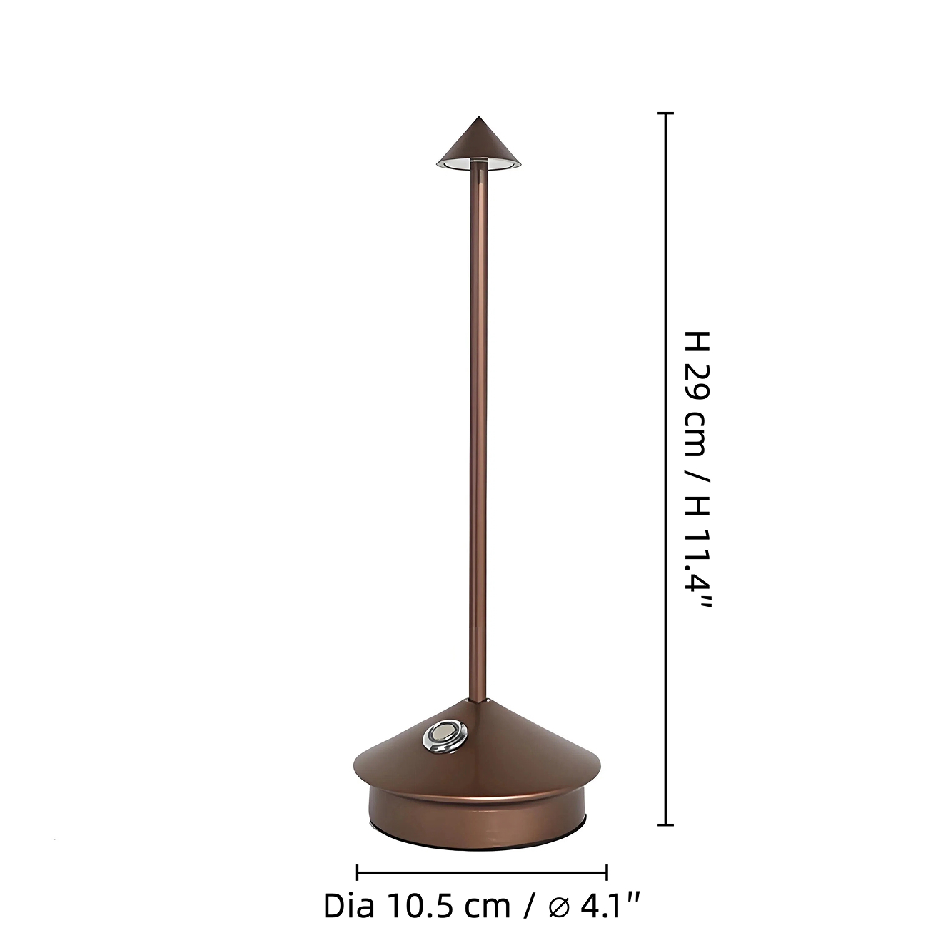 Glimma table lamp size diagram
