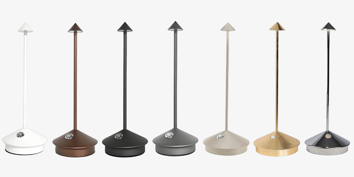 Glimma cordless table lamp color options