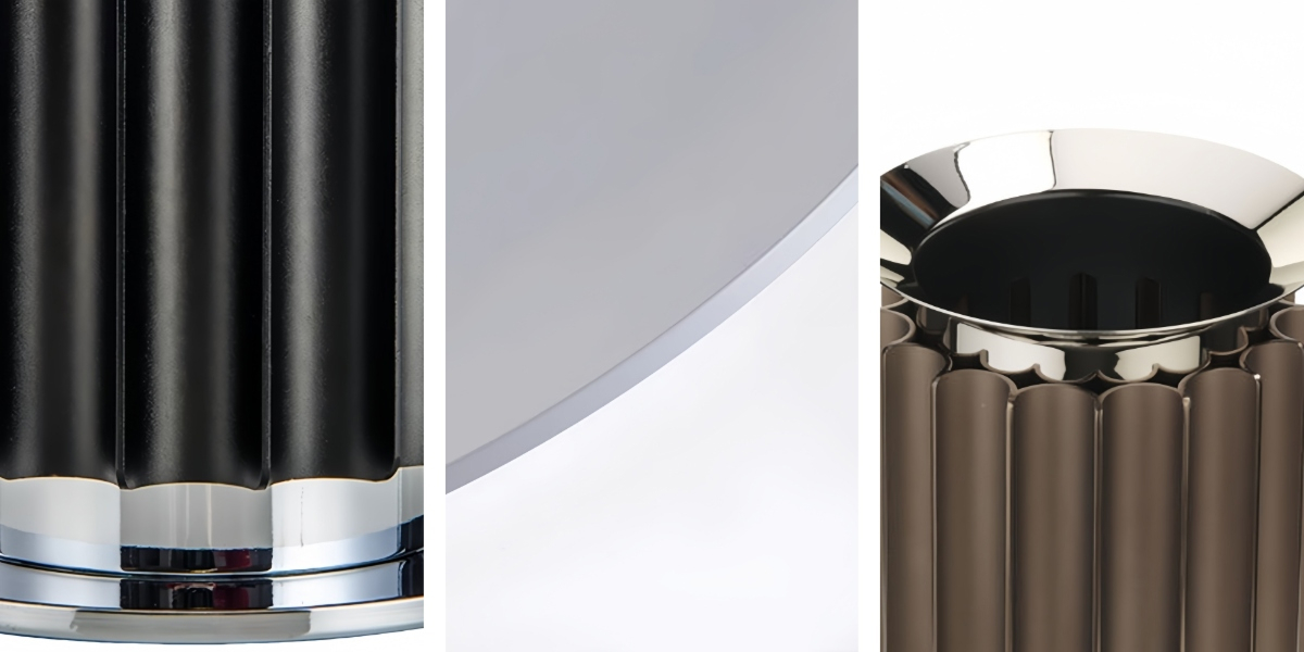 Close-up details of the Bowlum glass table lamp