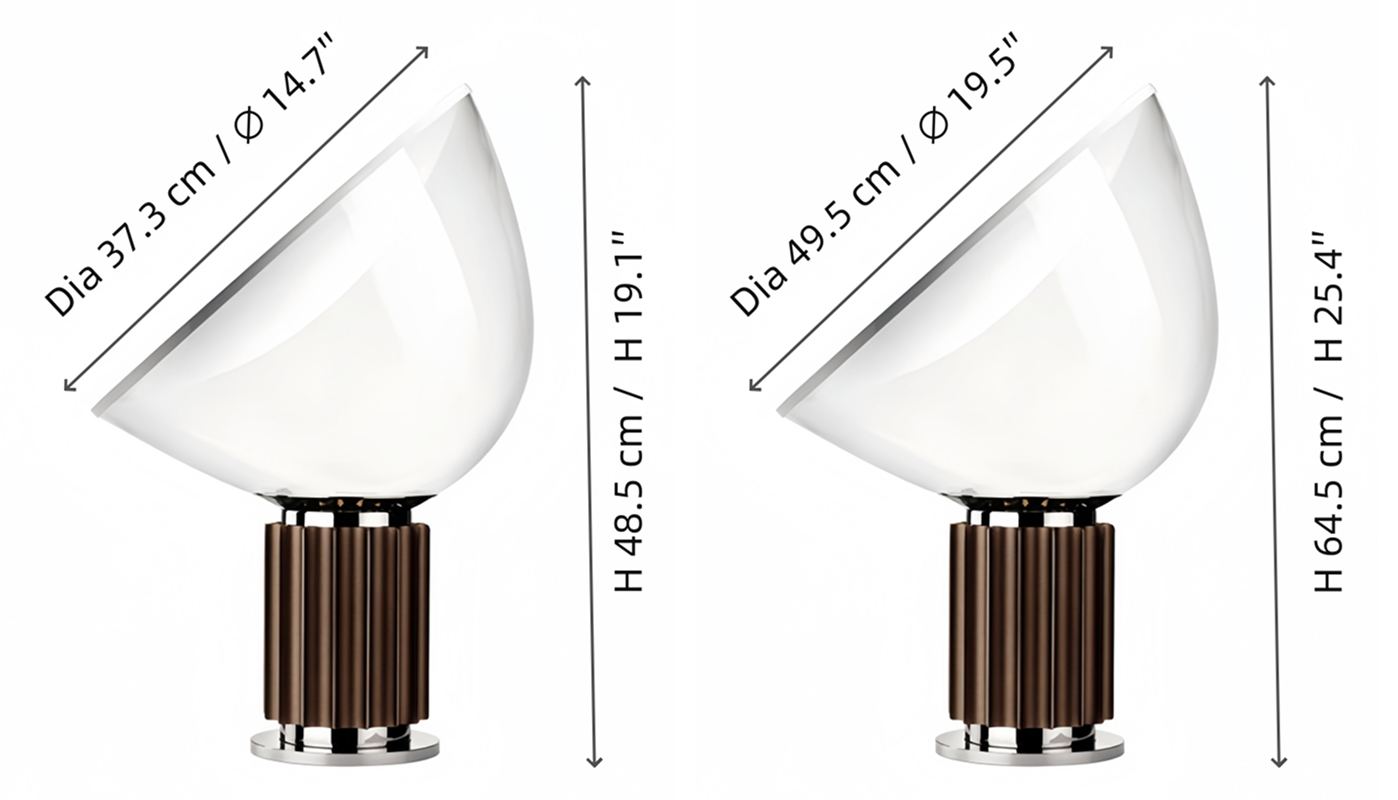 Bowlum table lamp size specifications