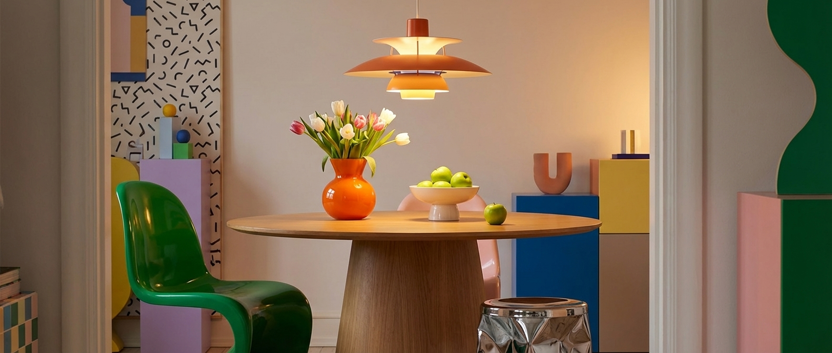 Layora pendant light in a Scandinavian room