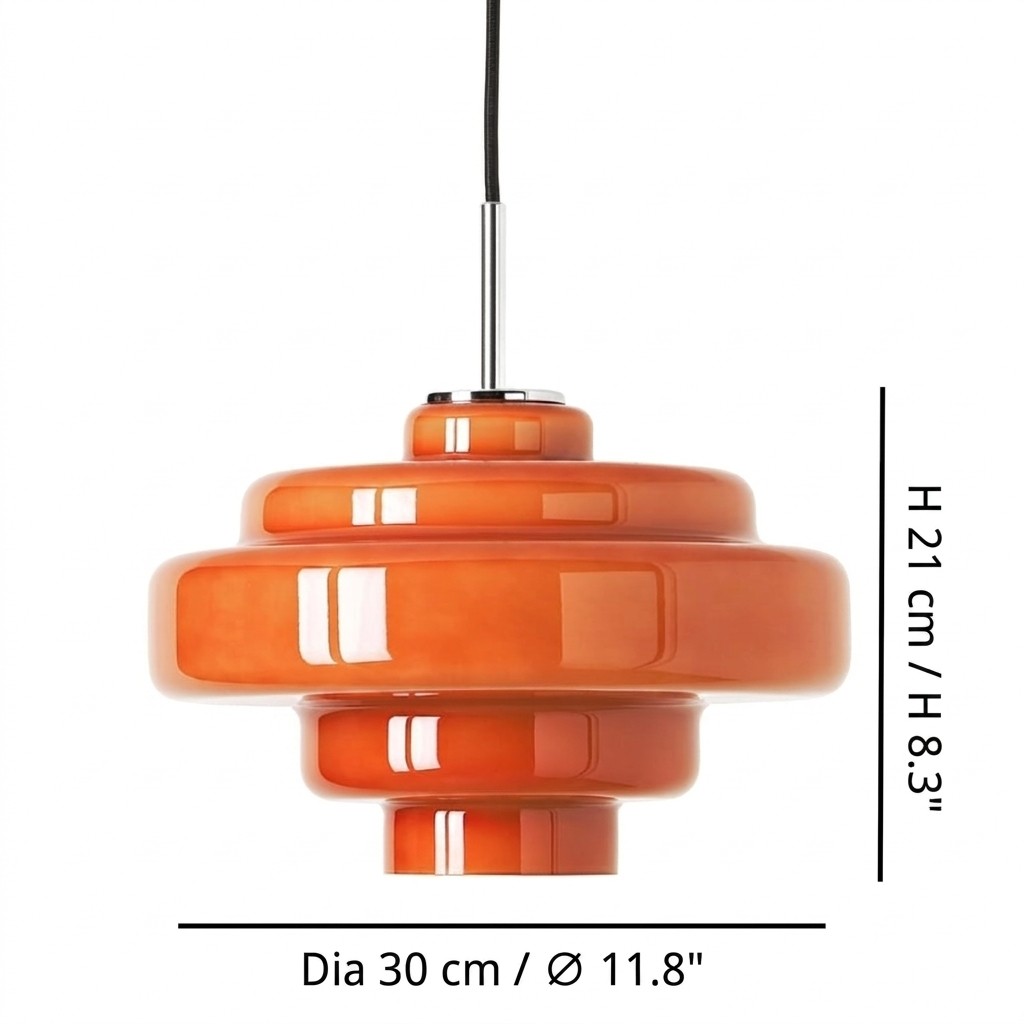 Koloro pendant light size diagram