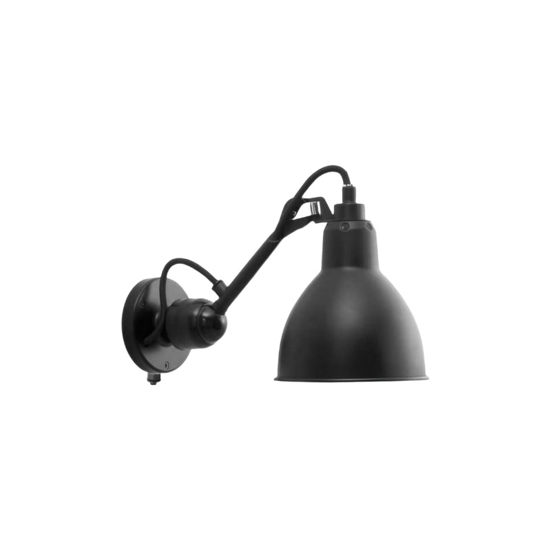 Articula black wall light full view