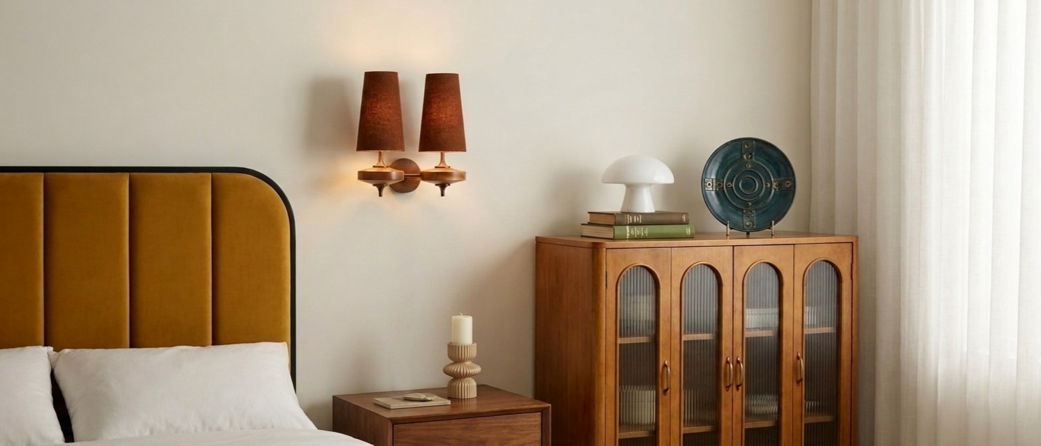 Hour Palm Inspired wall sconce room scene