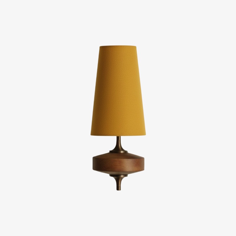 Mustard yellow single wall sconce