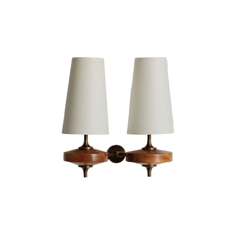 Two head Hour wall sconce front view
