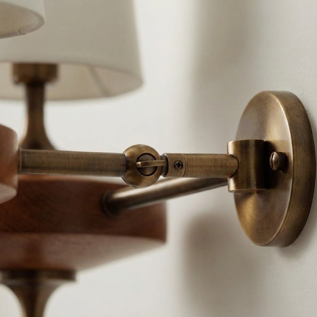 Wall sconce arm and backplate detail