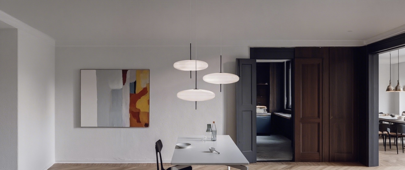 Lámpara colgante LED modelo 2065 en una habitación moderna