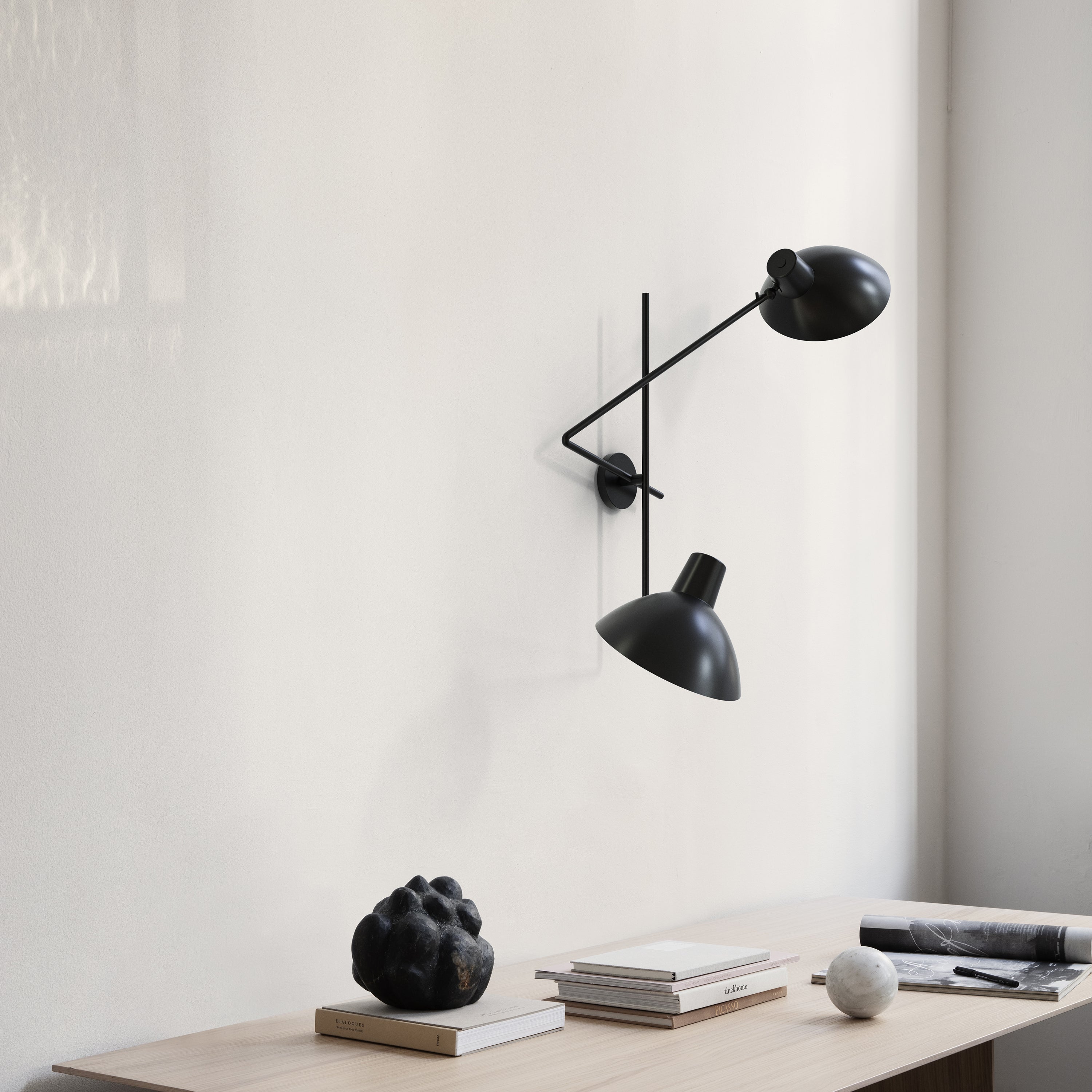 Nordic Minimalist twin wall light modern wall scene