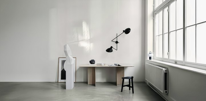Nordic Minimalist twin wall light in a modern interior