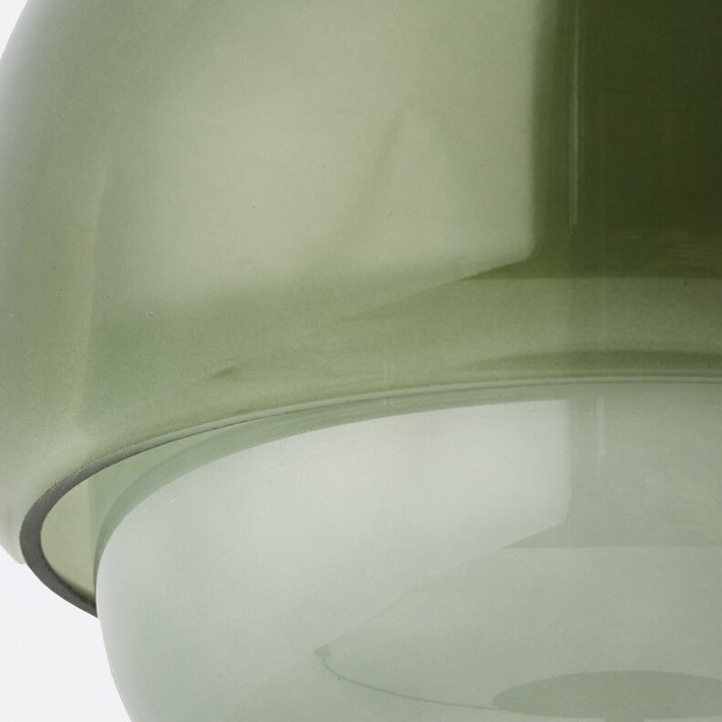 Close-up of green colored glass shade
