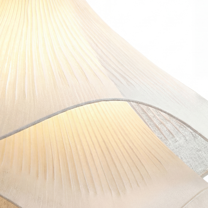 Soft pleated fabric detail
