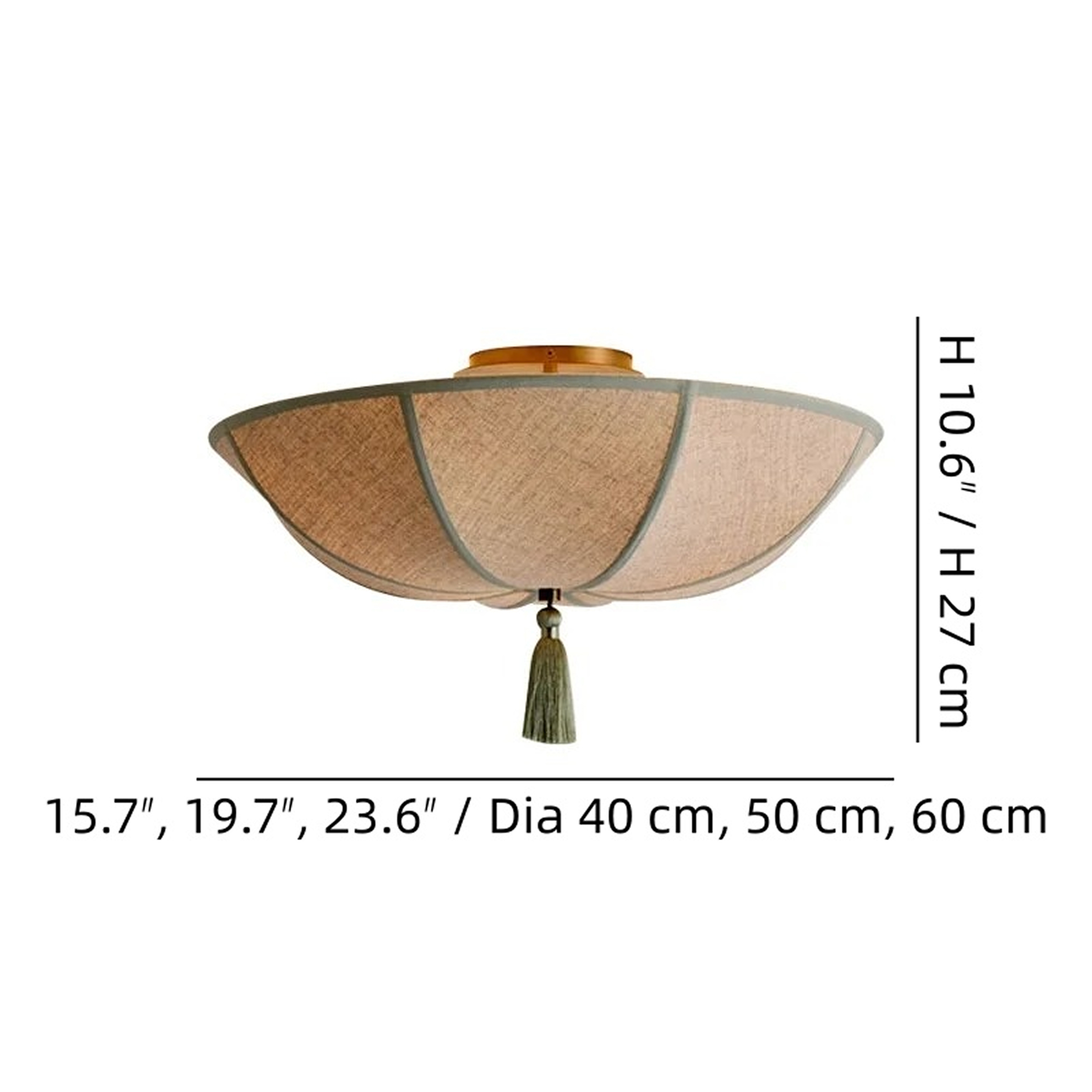 Valoflor ceiling lamp size diagram