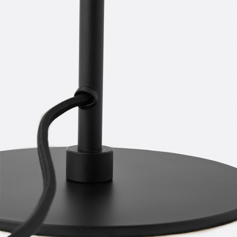 Close-up of table lamp stem and base