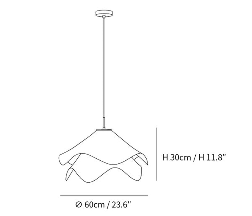 Ethereal Floral Pendant Light size diagram