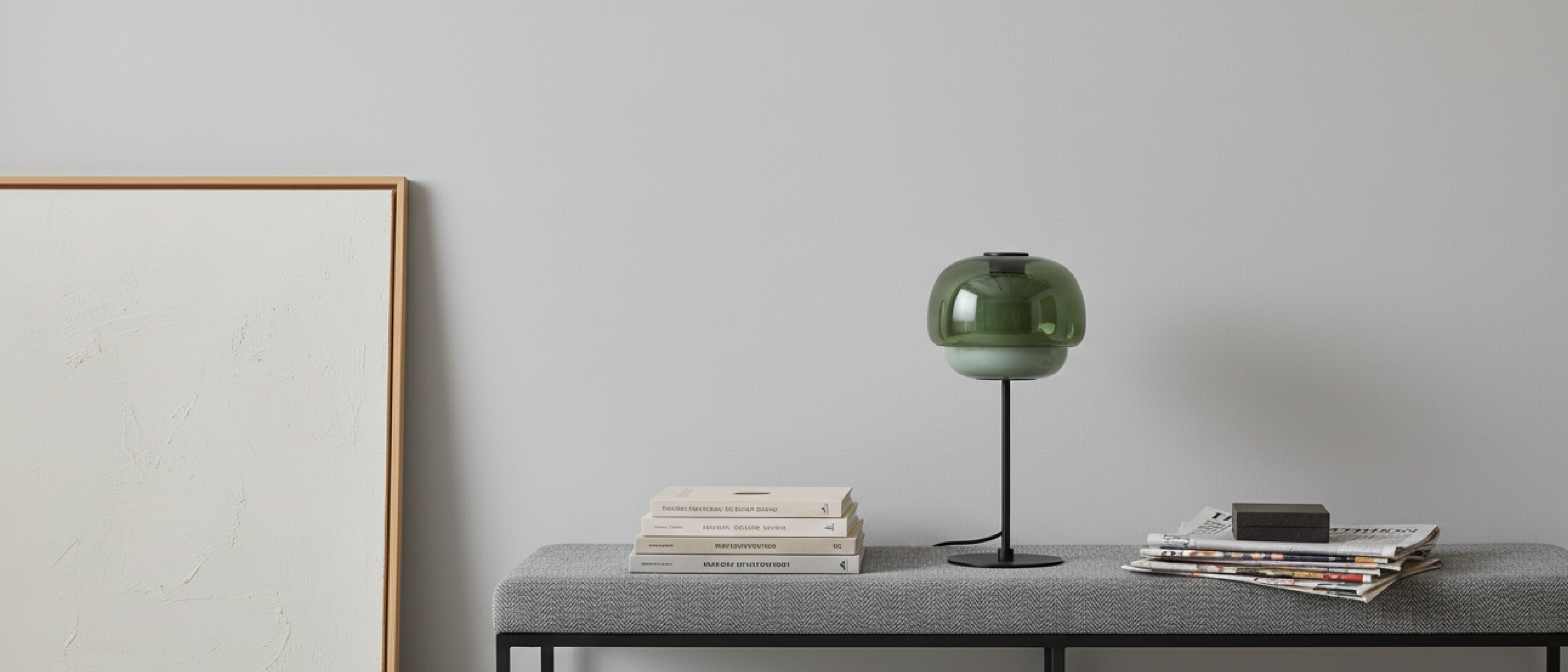Clinco mushroom glass table lamp lifestyle scene