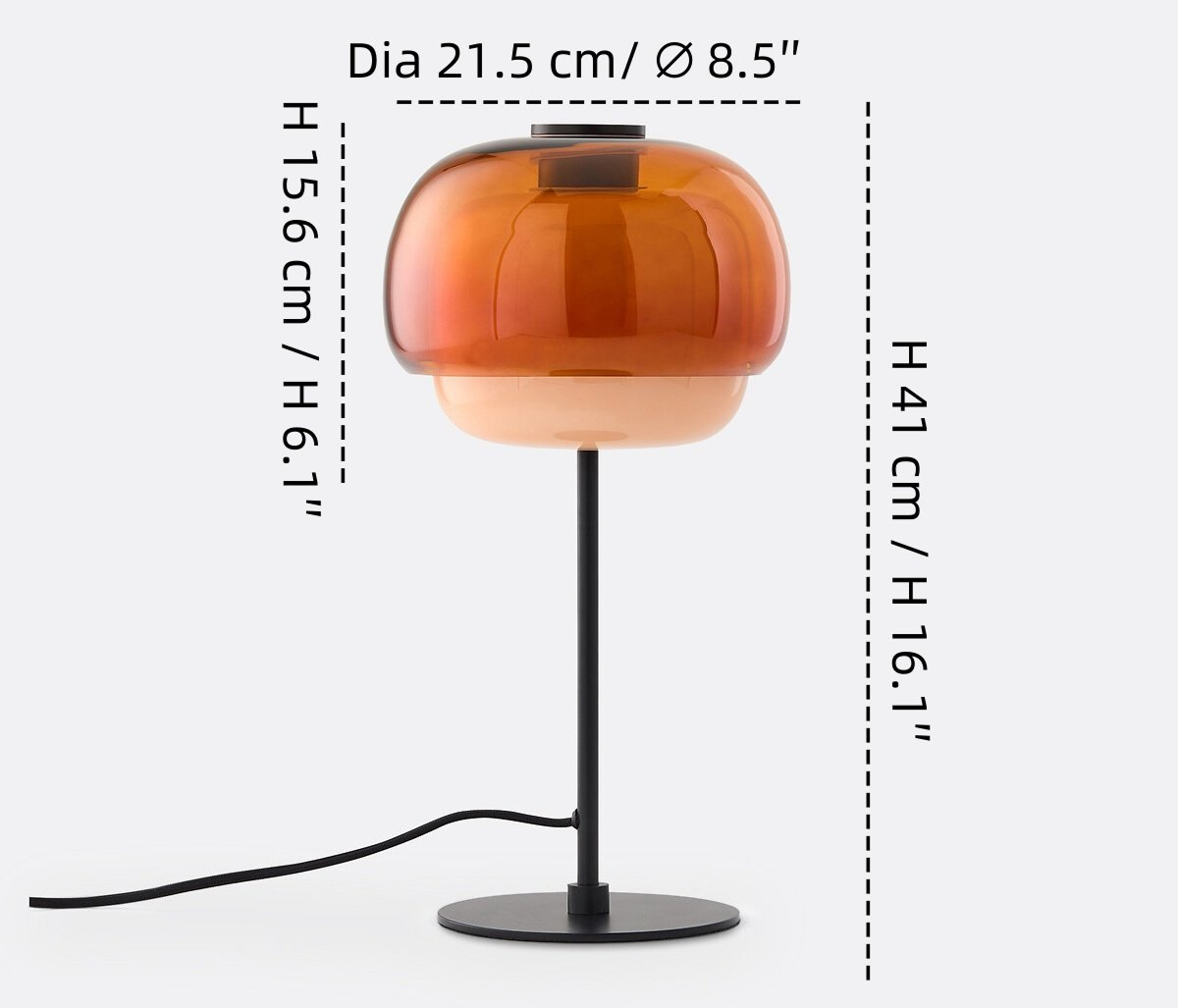 Clinco table lamp dimensions