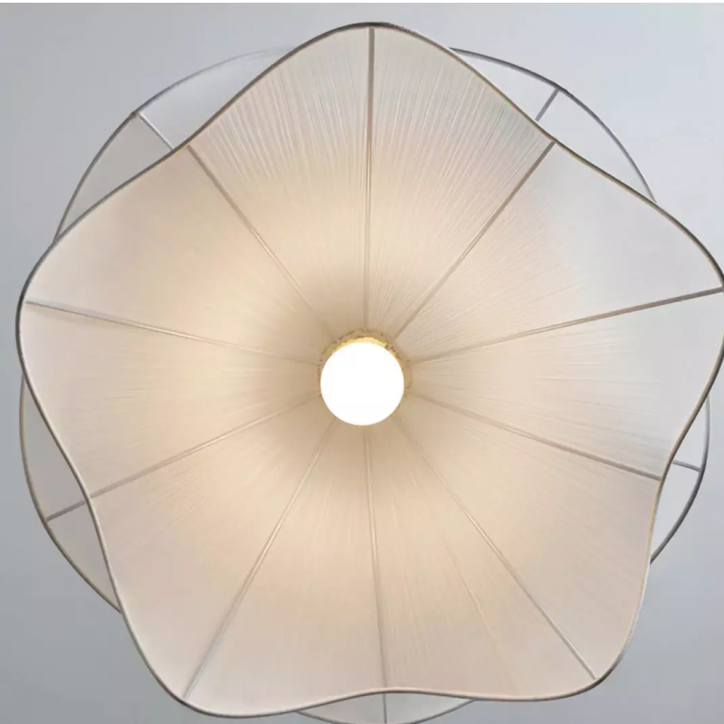 Bottom view of floral shade