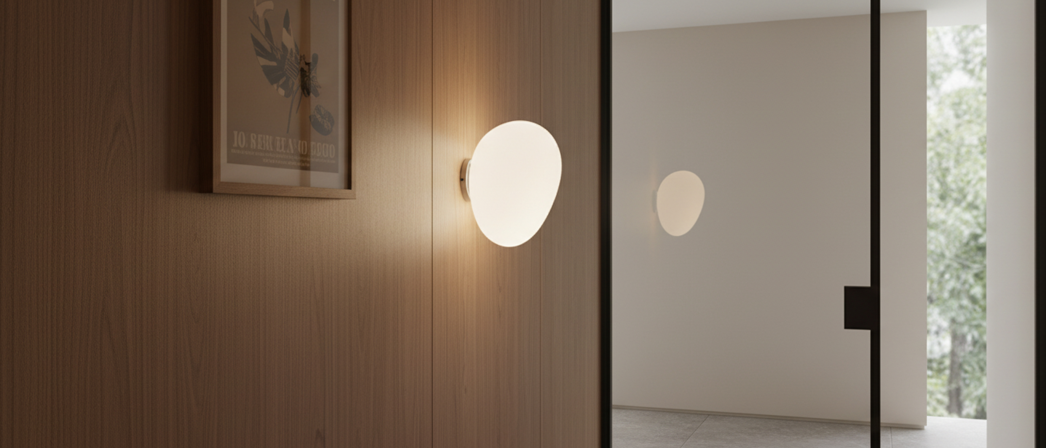 Stonea wall ceiling lamp in a warm interior