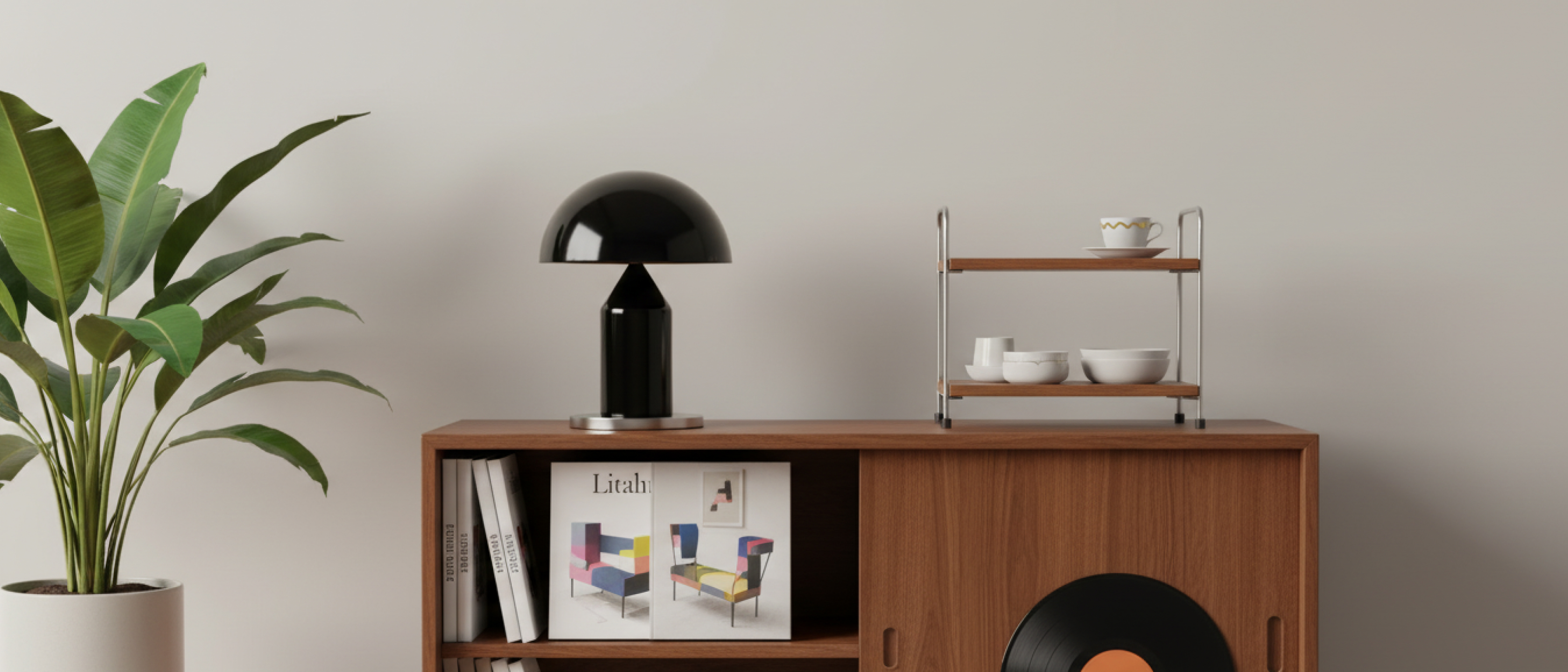 HaloVell Mushroom Table Lamp in a living space
