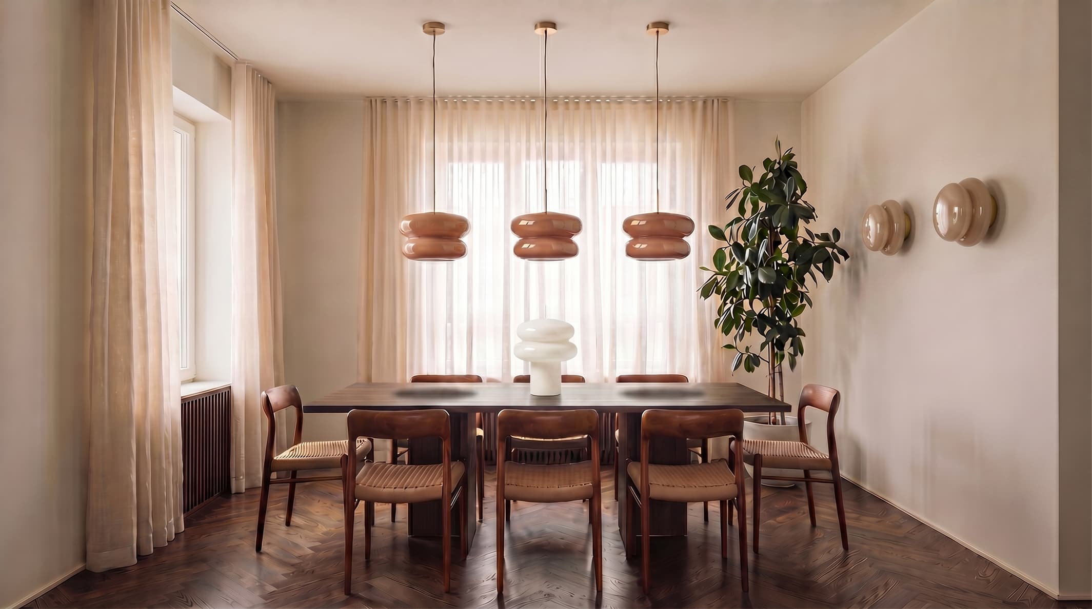 Orra Series lighting in a dining room