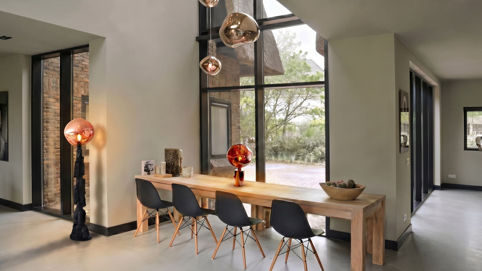 Melt Series pendant lights in a dining room interior