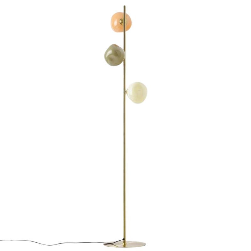 Full view of the opal glass floor lamp