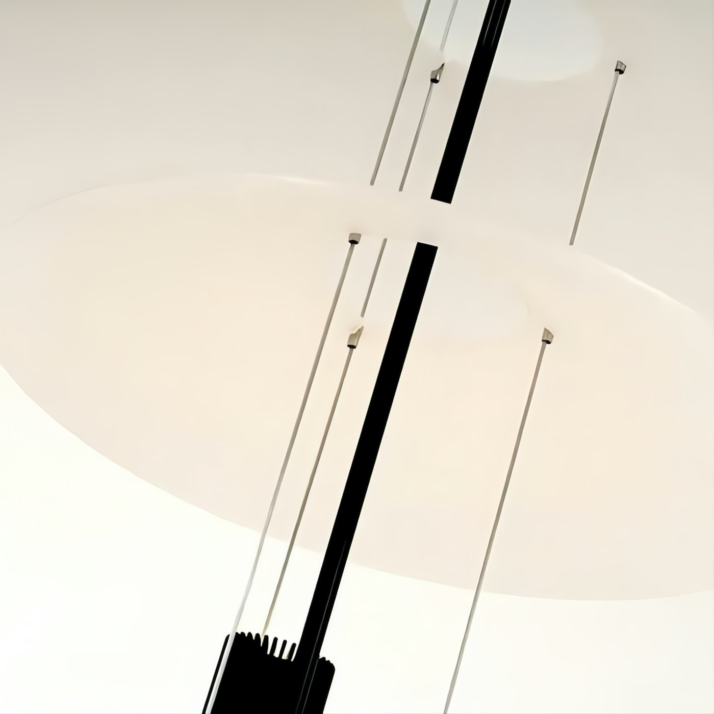 Close-up of Plumeo Flamingo suspension and shade detail