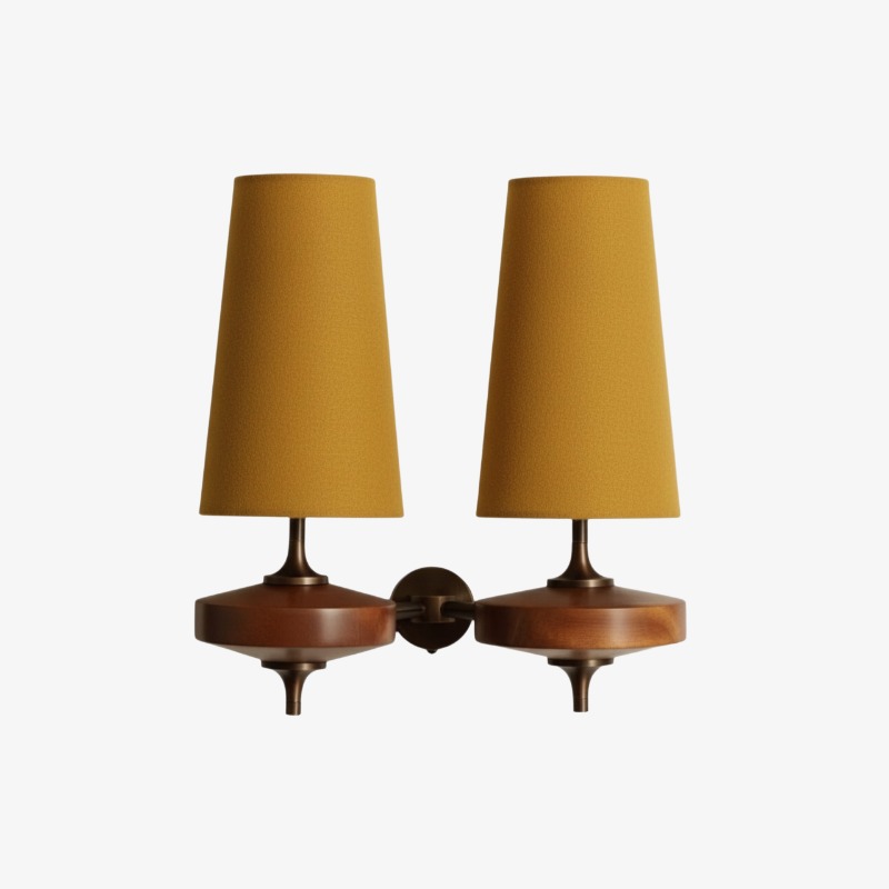 Red two head wall sconce