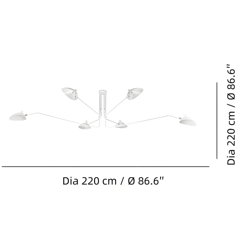 Arclume Arc Ceiling Lamp Size 2 dimensions