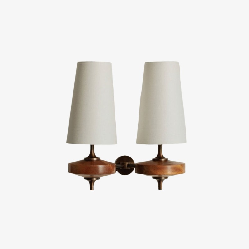 White two head wall sconce