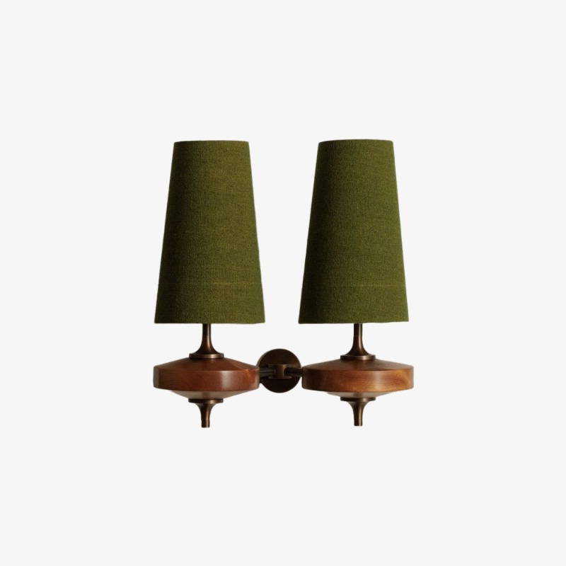 Green two head wall sconce