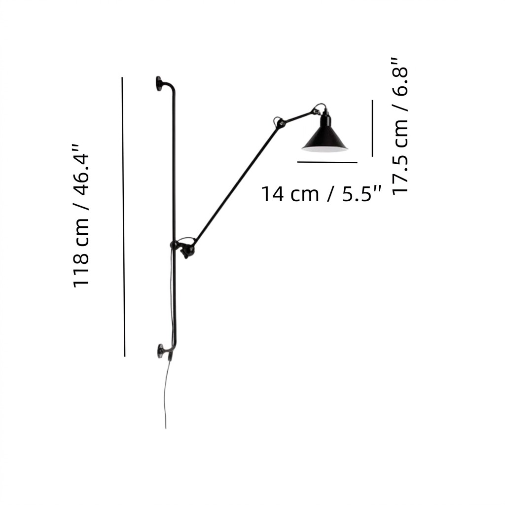Size 6 dimensions for Articula wall light