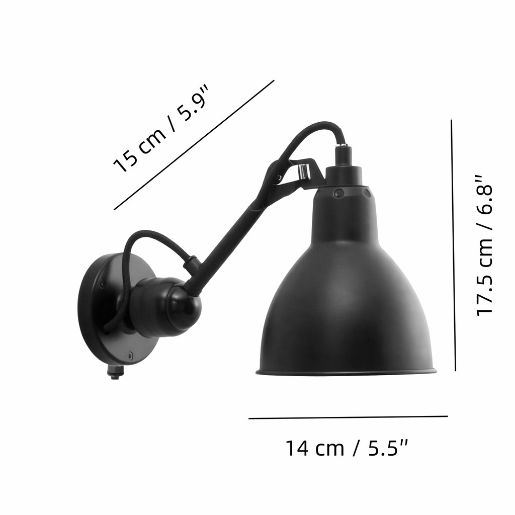 Size 1 dimensions for Articula wall light