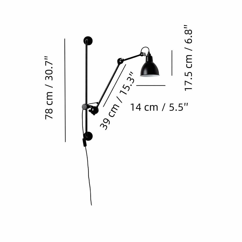Size 5 dimensions for Articula wall light