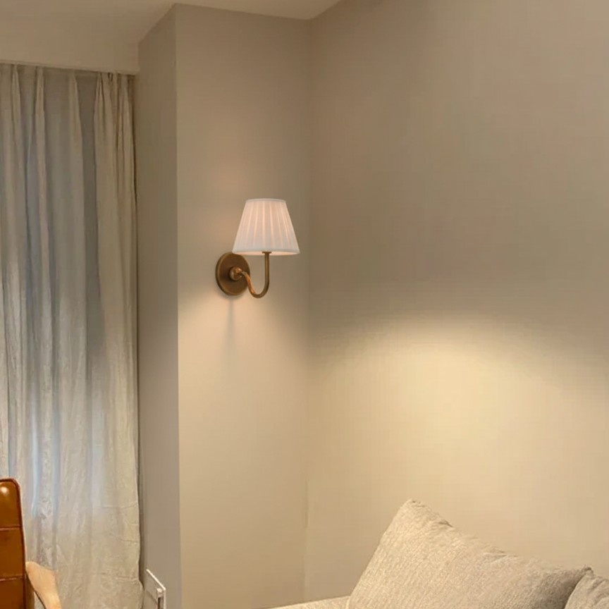 Installed Luvora wall lamp in bedroom