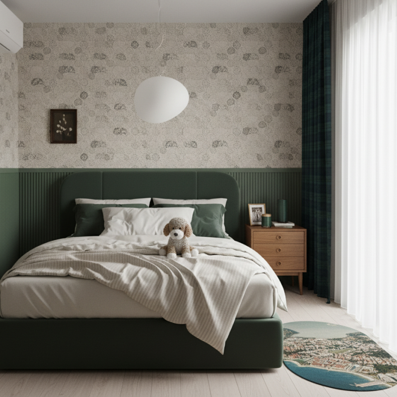 Stonea pendant light in bedroom