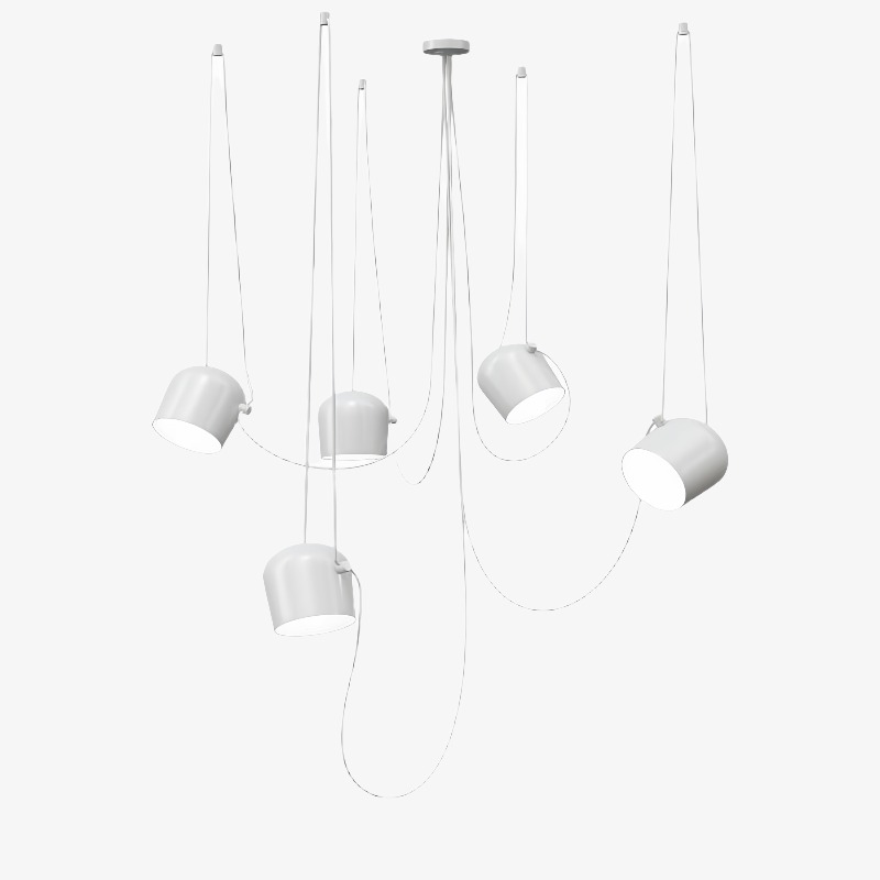 Axiomorna pendant lamp white multi-head option