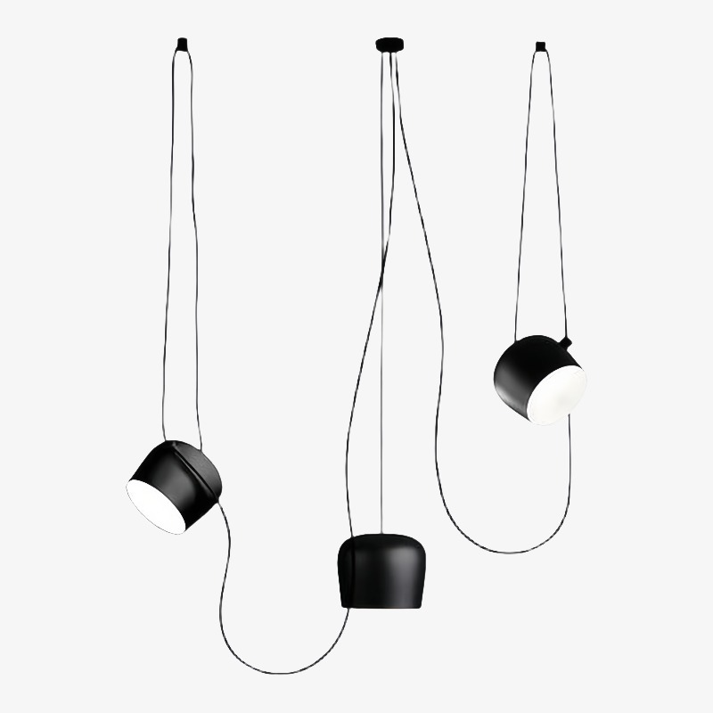 Axiomorna pendant lamp black multi-head option