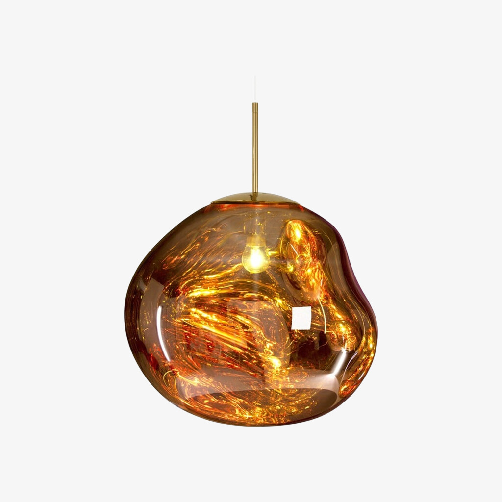 Gold finish pendant light