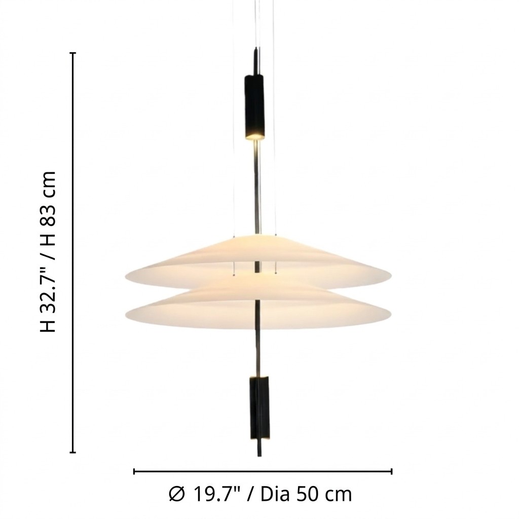 Size 1 dimensions for Plumeo Flamingo pendant light
