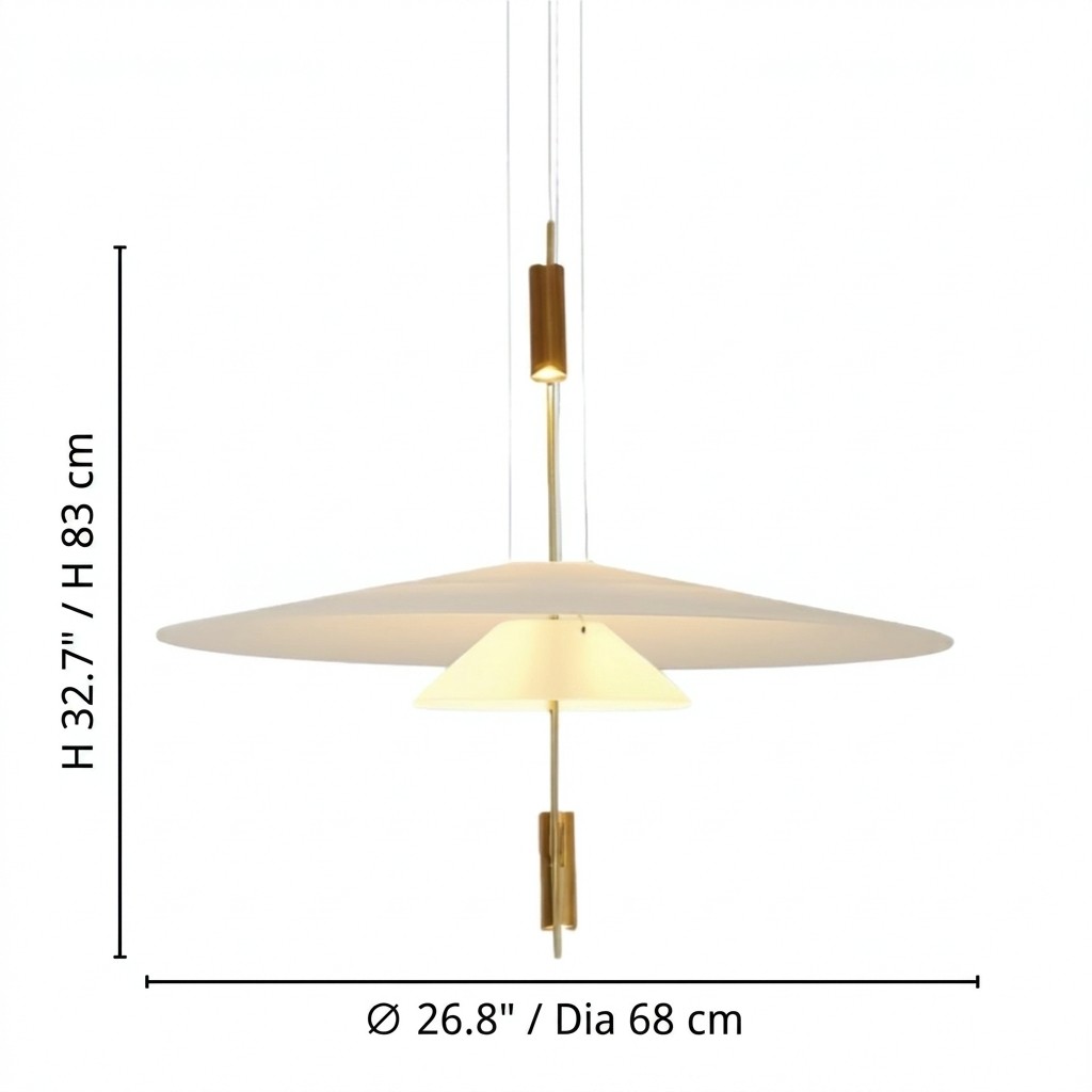 Size 3 dimensions for Plumeo Flamingo pendant light