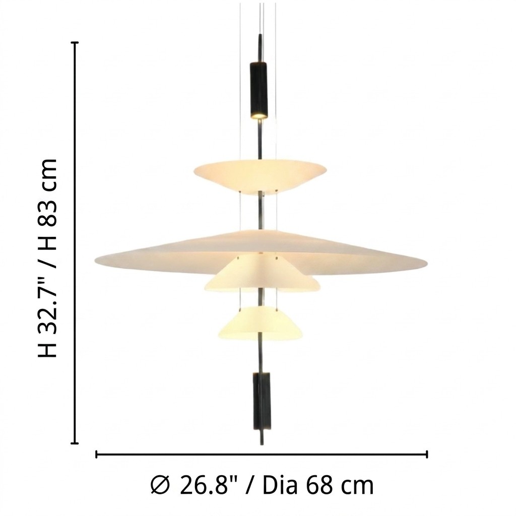 Size 5 dimensions for Plumeo Flamingo pendant light