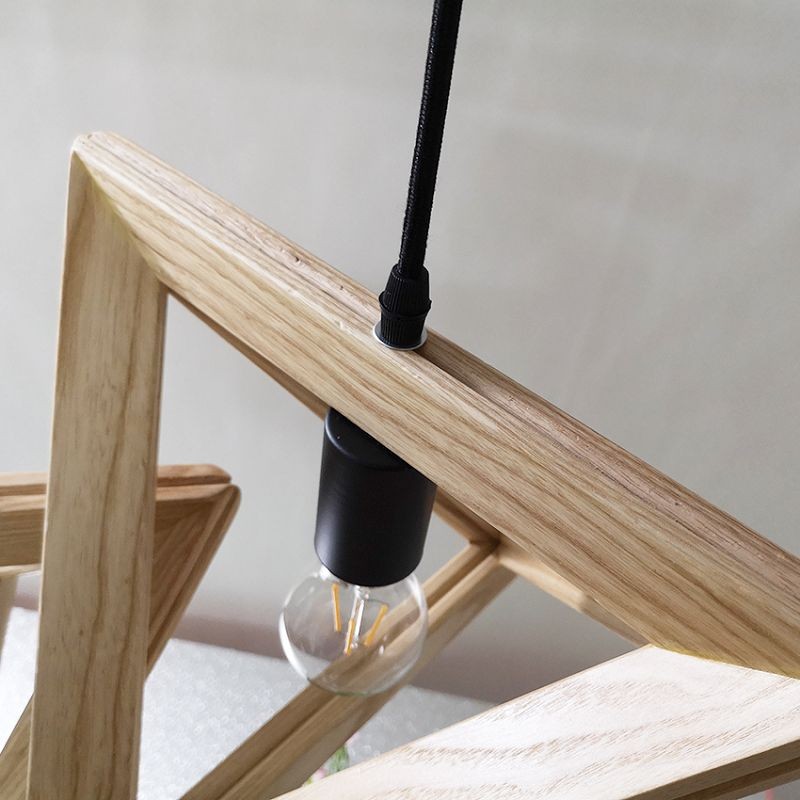 MOJLIFE Geometric Wood Pendant Lamp