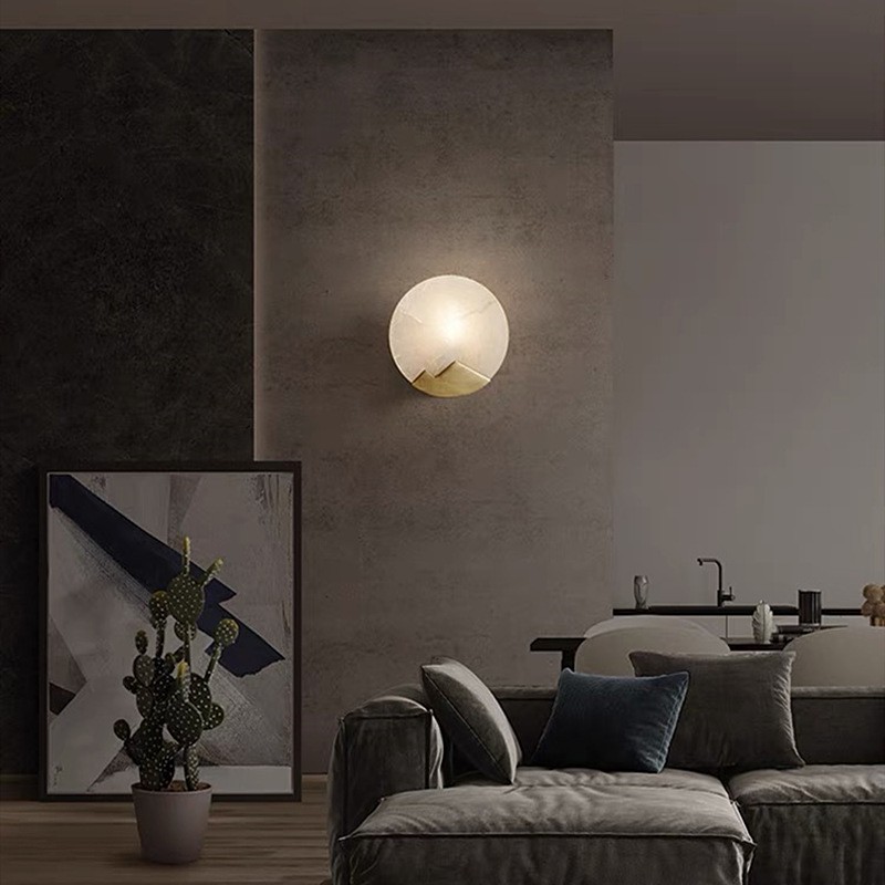 Pure Copper Marble Wall Lamp