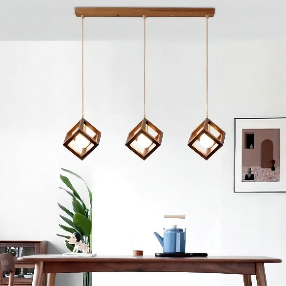 CUBIC Wooden Pendant Light
