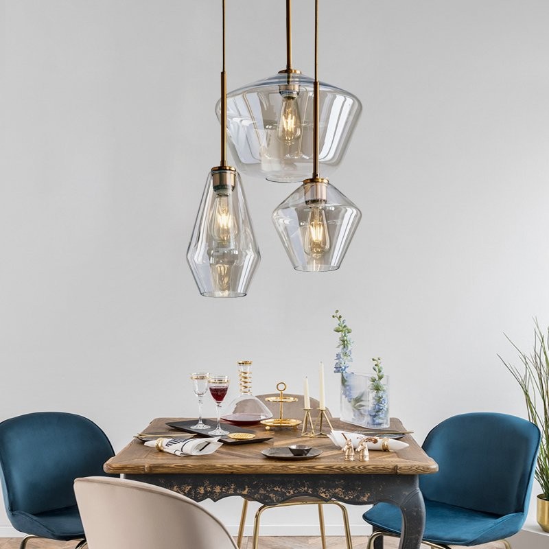Geometric Glass Pendant Light