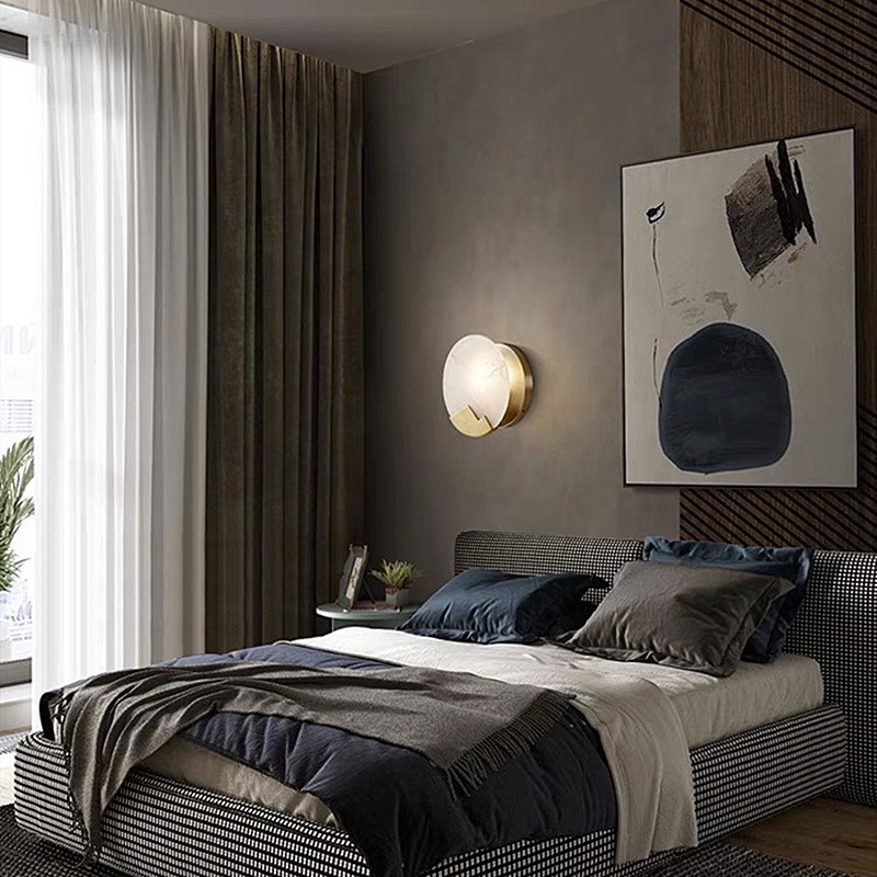 Pure Copper Marble Wall Lamp