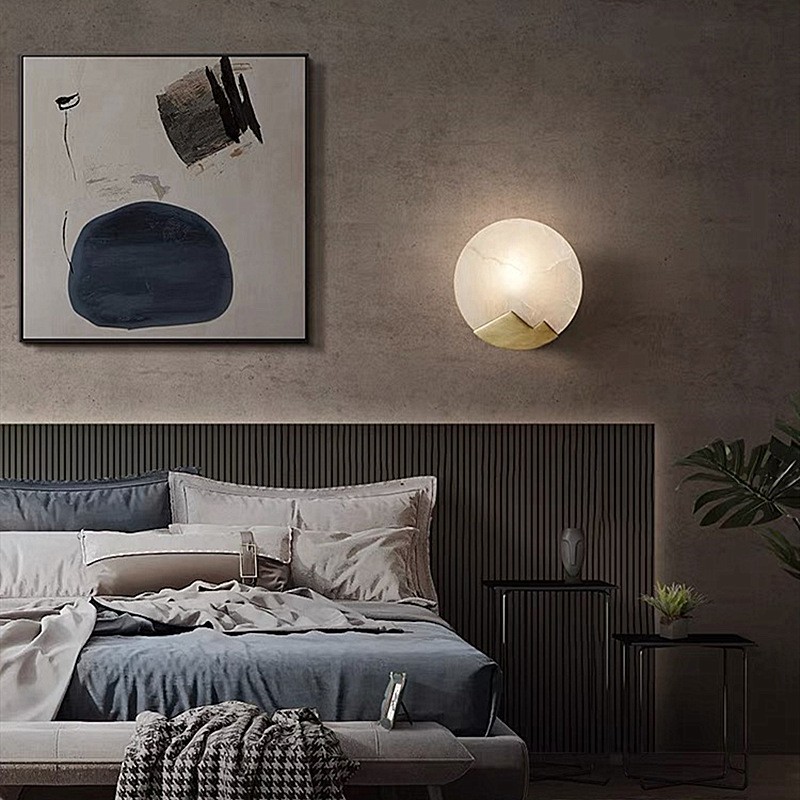 Pure Copper Marble Wall Lamp